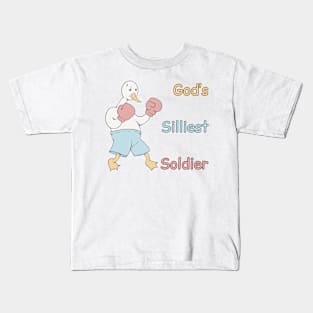 Silly Goose Shirt Funny Cute God's Silliest Soldier Kids T-Shirt